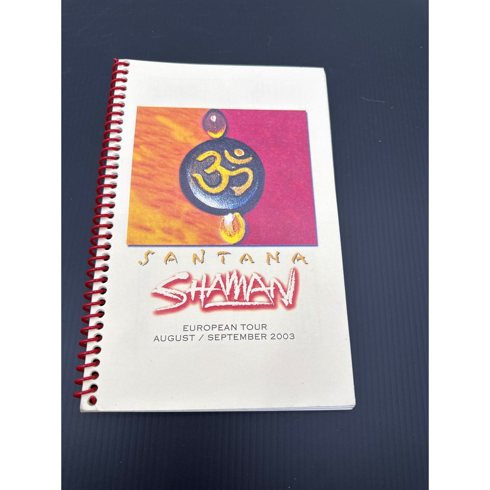 Santana Shaman European Tour 2003 Crew Itinerary Book Rare Memorabilia